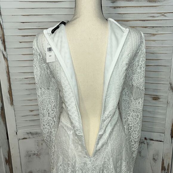 FTF Front Twist Lace White Mini Dress Size 1X 14/16 NWT - Picture 11 of 13